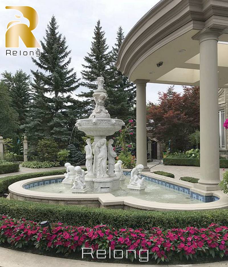 marble water fountain for garden-Relong Art Sculpture