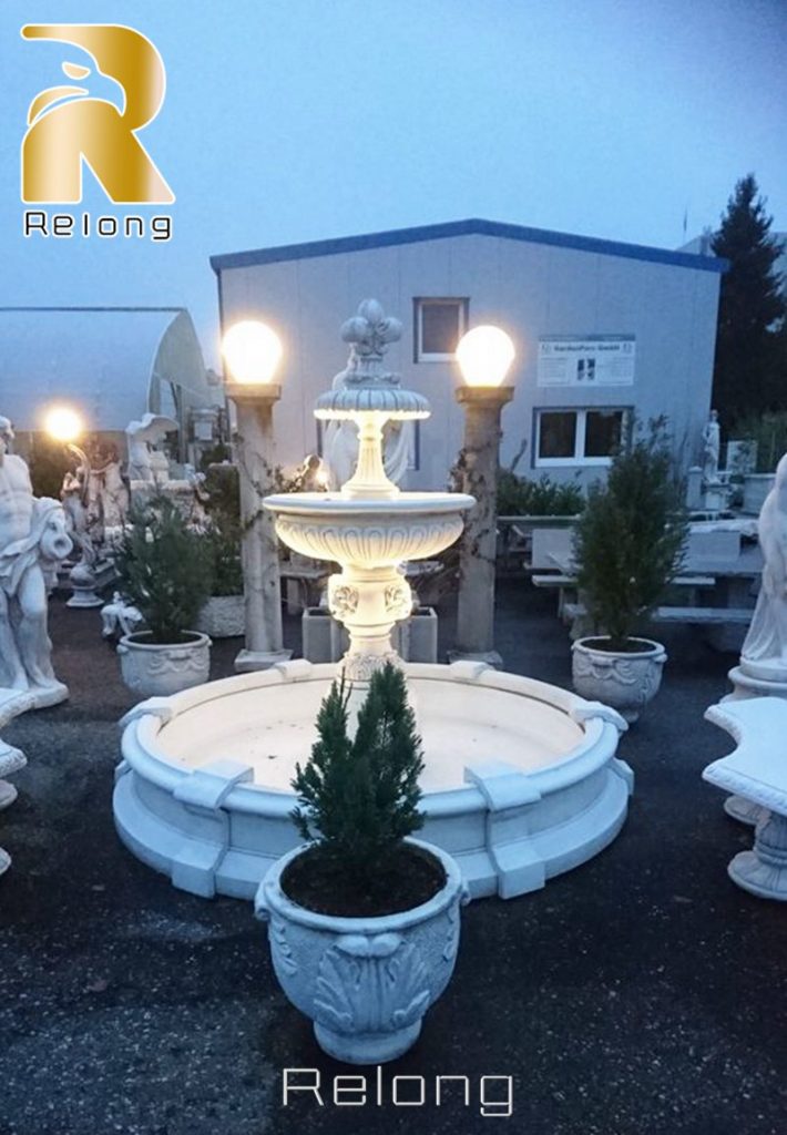 marble water fountain for garden-Relong Art Sculpture.