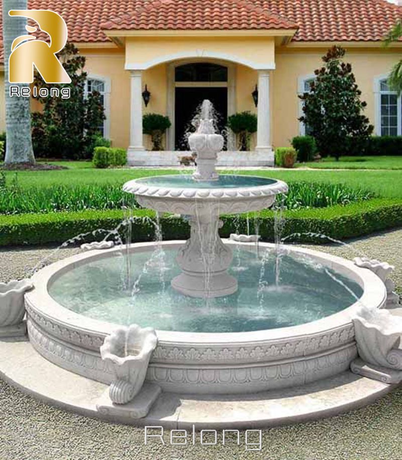 marble water fountain for garden-Relong Art Sculpture1