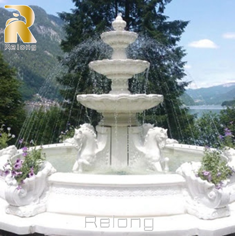 natural white marble fountain for sale-Relong Art Sculpture