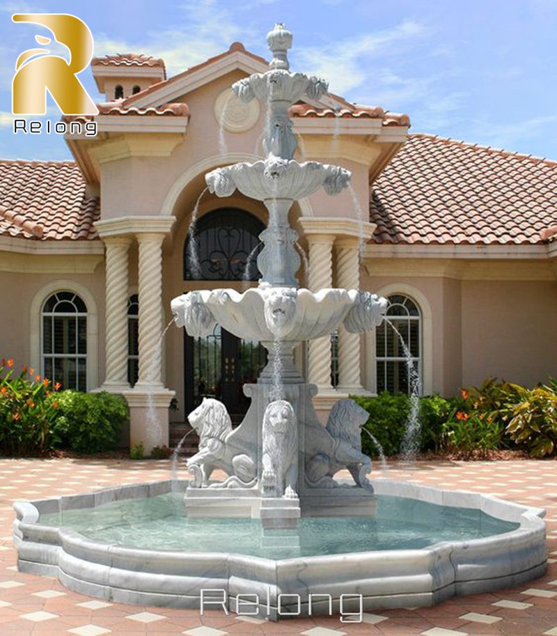 white marble horse water fountain for sale-Relong Art Sculpture