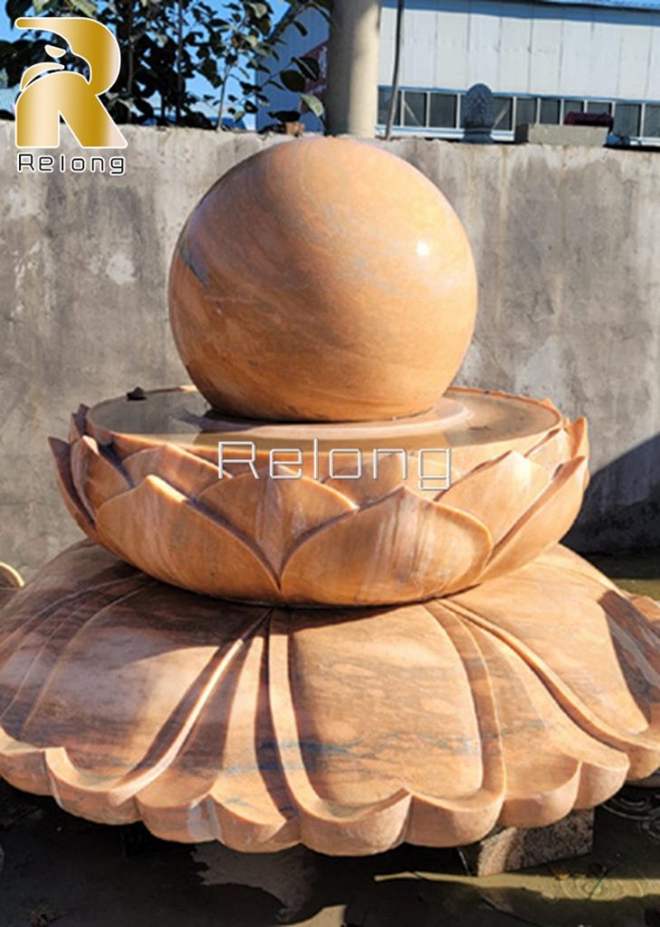 Natural marble ball fountain for sale-Relong Art Sculpture