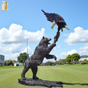 bear and eagle statue for outdoor decor