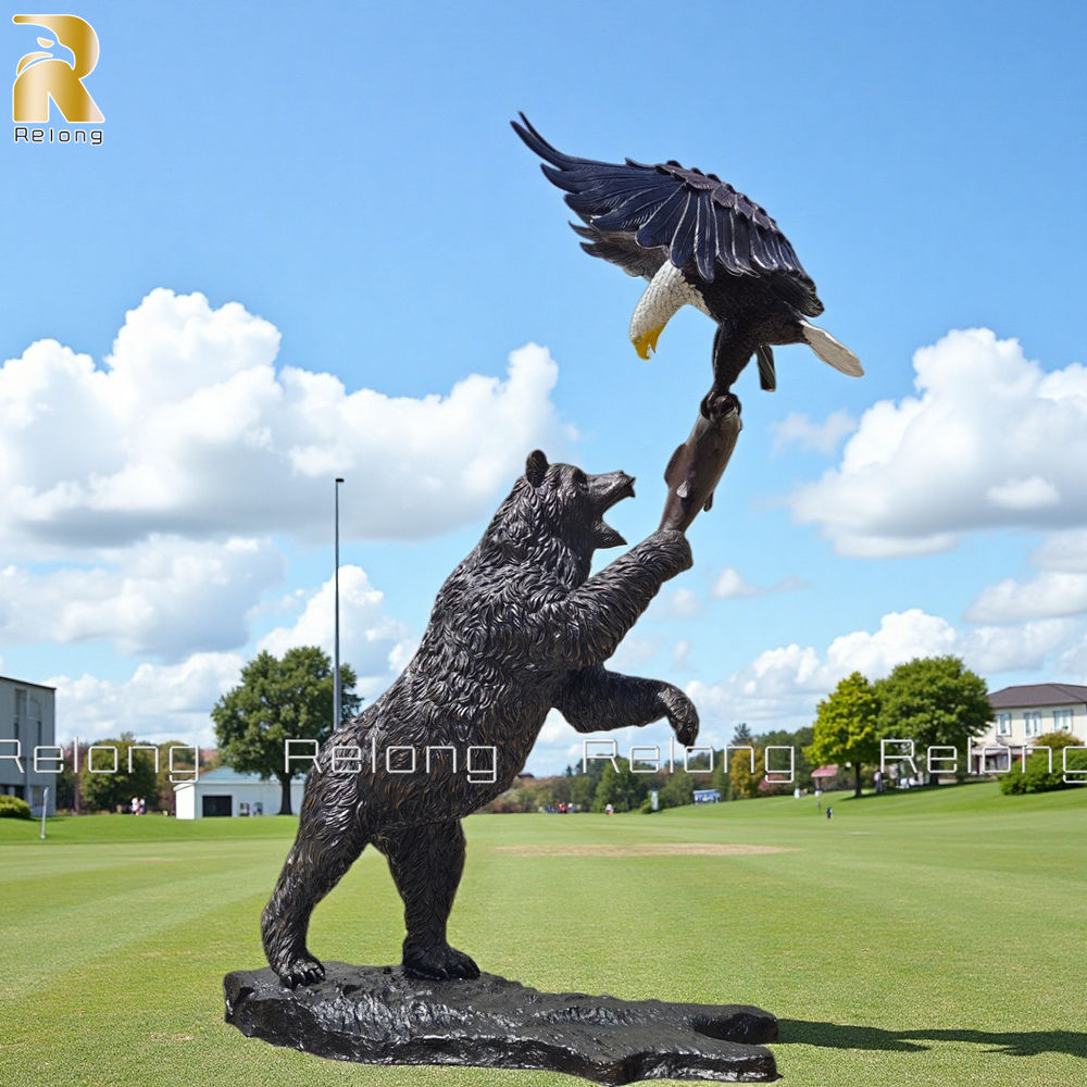 bear and eagle statue for outdoor decor