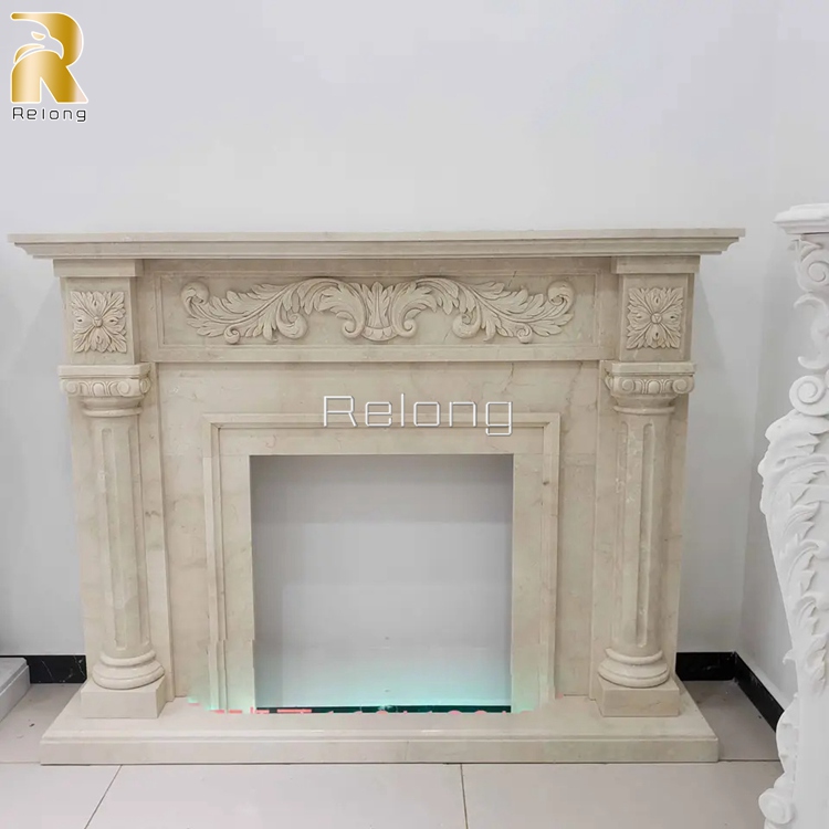 beige marble fireplace home decor