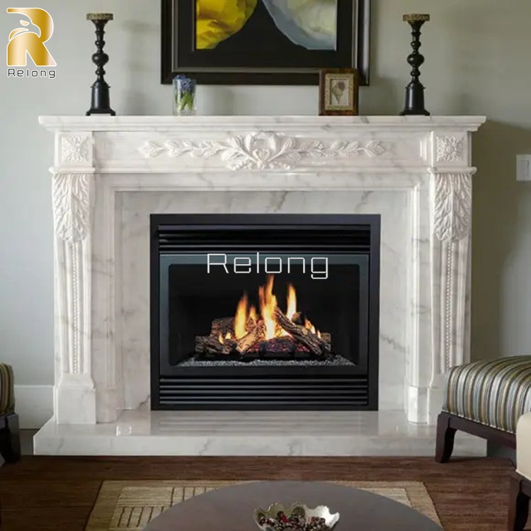 classic marble fireplace