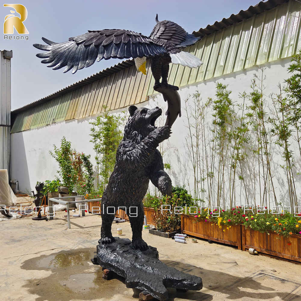 fighting bear statue