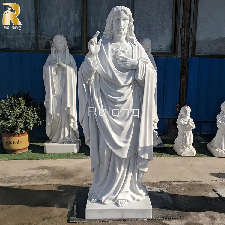 hand-carved marble jesus statue for sale