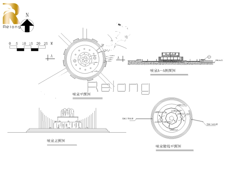 installation drawing of ball fountain for sale-Relong Art Sculpture