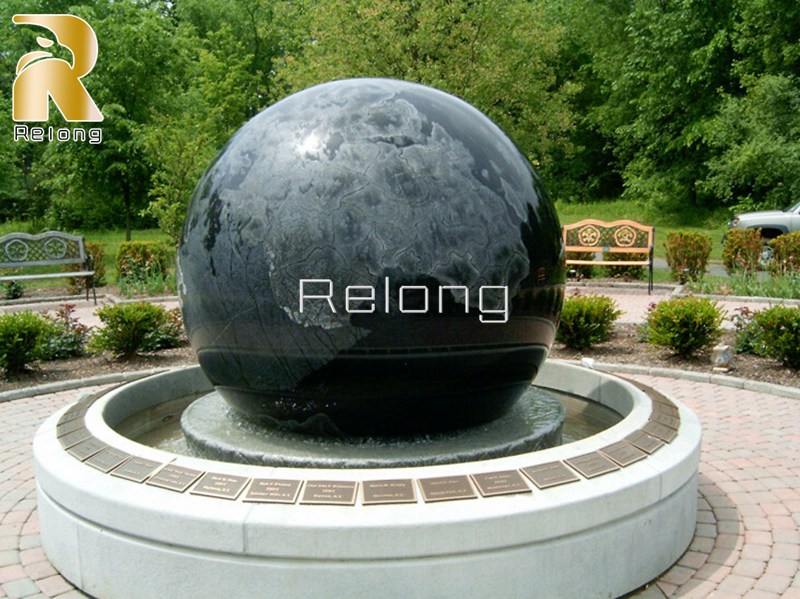 marble ball fountain for public area-Relong Art Sculpture1