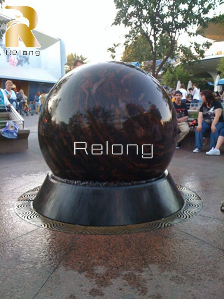 rolling sphere marble fountain-Relong Art Sculpture