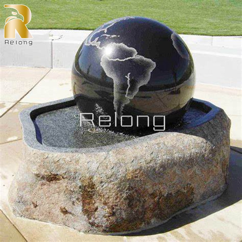 rolling sphere marble fountain-Relong Art Sculpture1