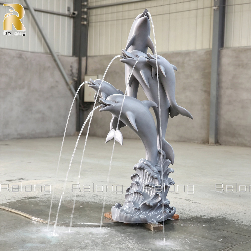 Bronze Dolphin Fountain Water Testing at Relong Foundry