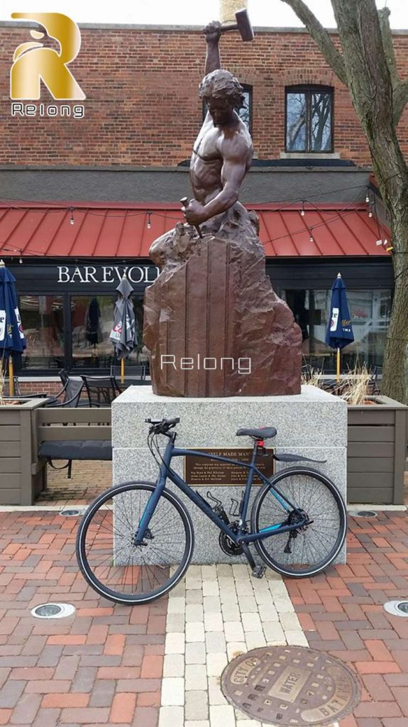 Life size self made man statue replica
