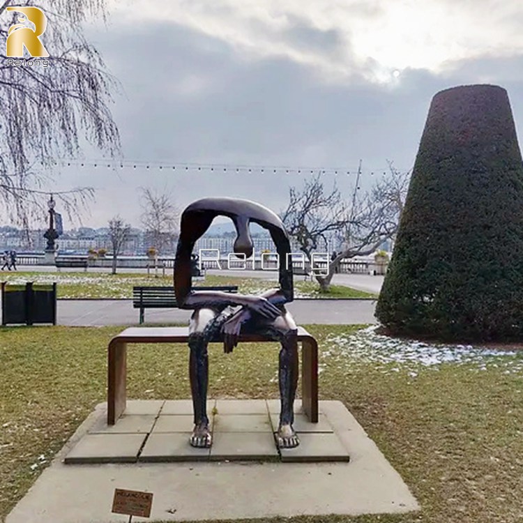 Bronze Melancholy Statue Replica Relong Art Sculpture