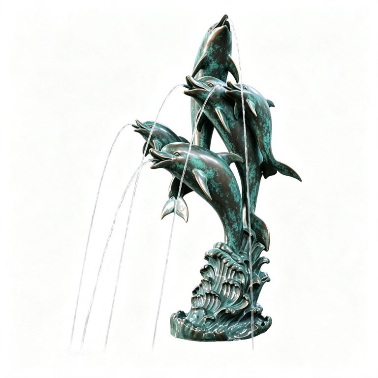 bronze dolphin foutain