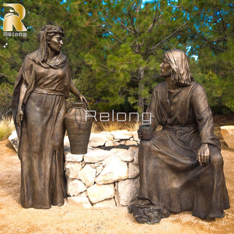 outdoor bronze Jesus statue