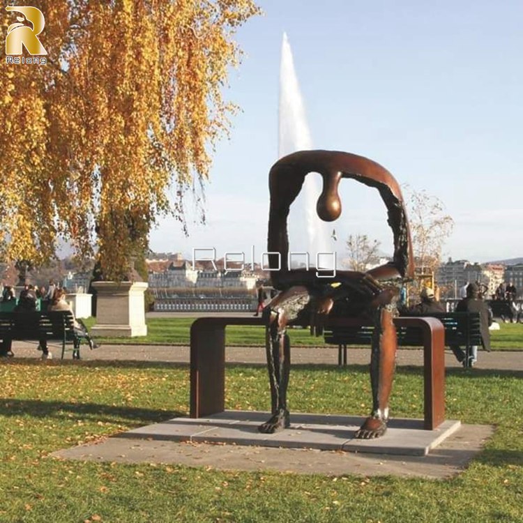 outdoor bronze albert gyorgy melancholy sculpture