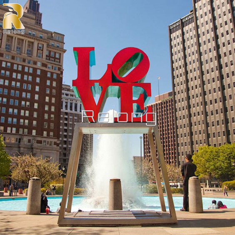 outdoor decorative love statue