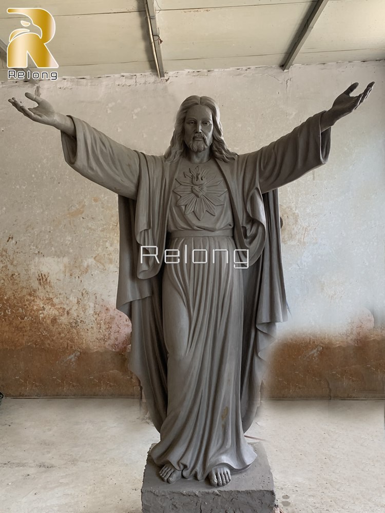 the clay model of bronze jesus statue