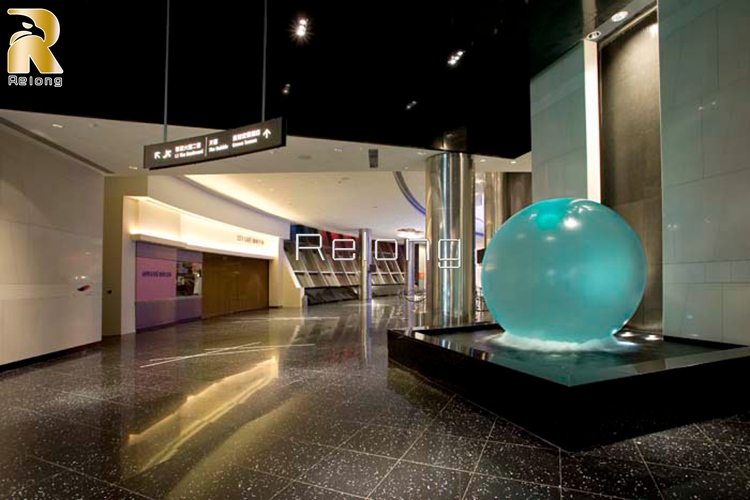 acrylic sphere water fountain for indoors