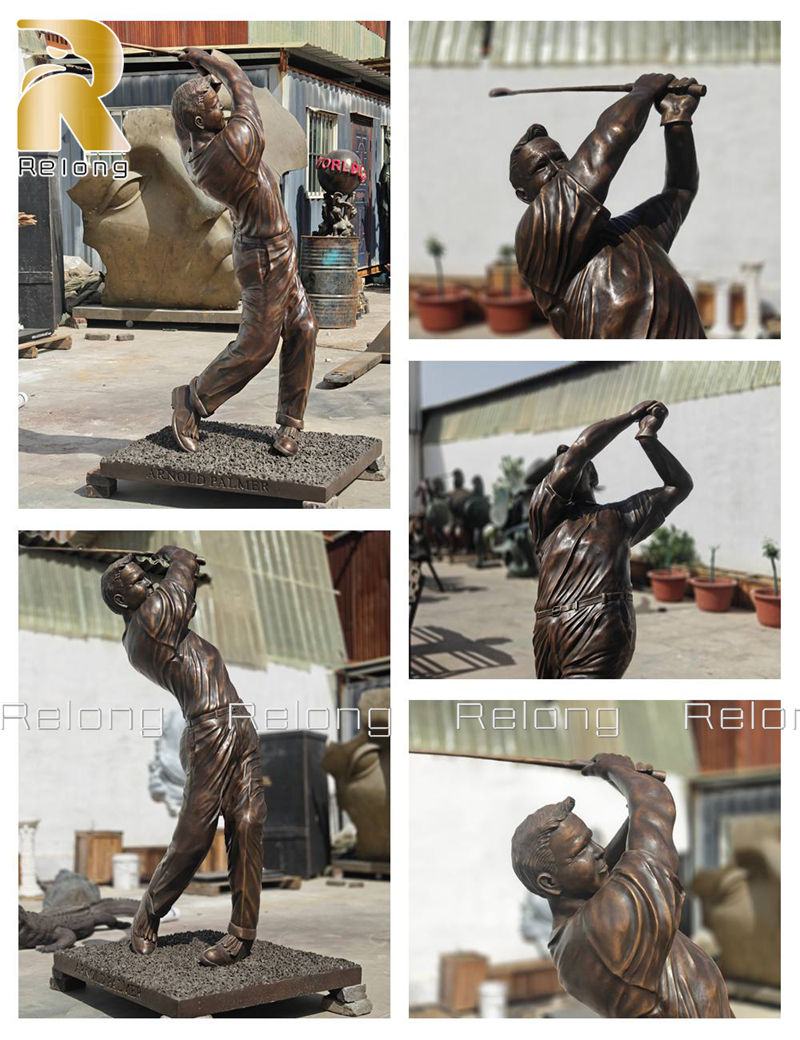 golfer statue by Relong Foundry
