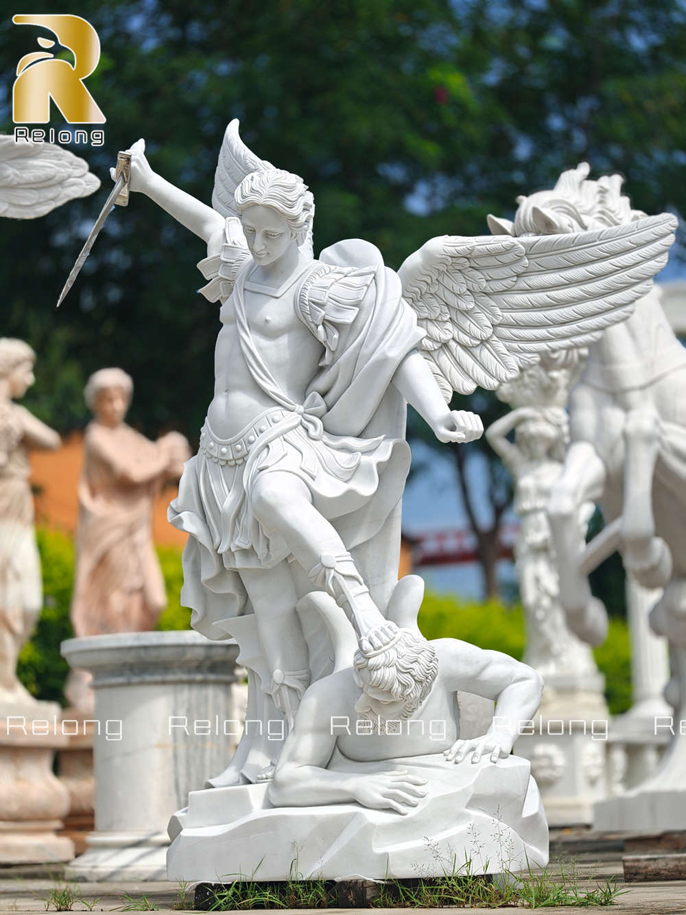 delicate marble st Michael