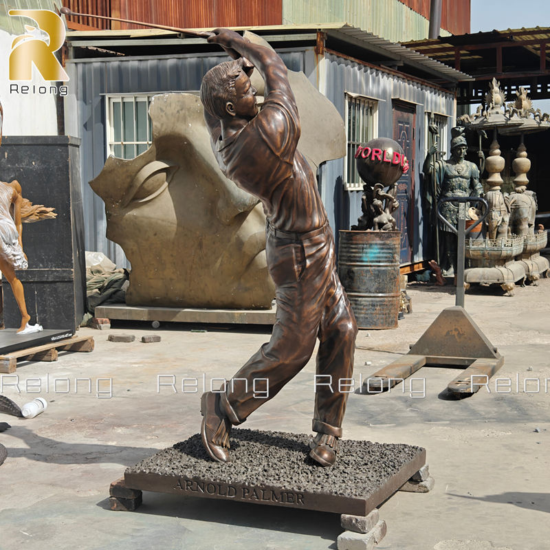 life size golfer statue