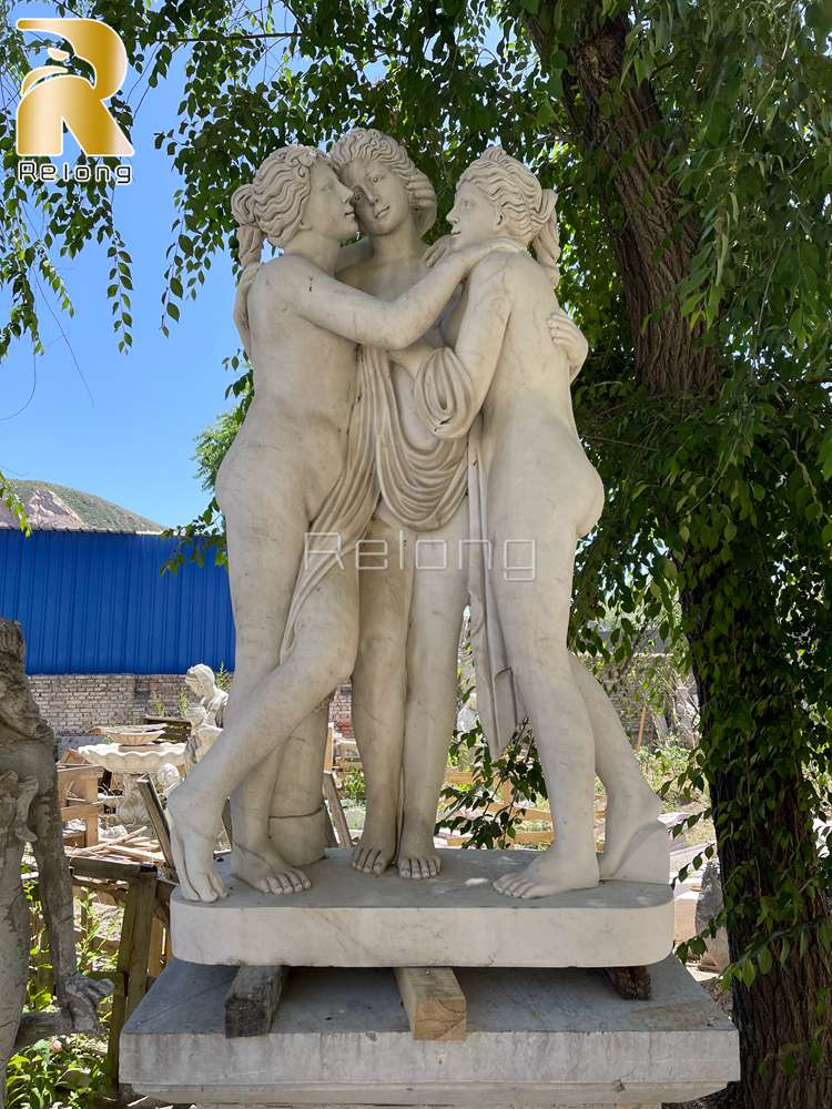 marble statue group of the three graces -1