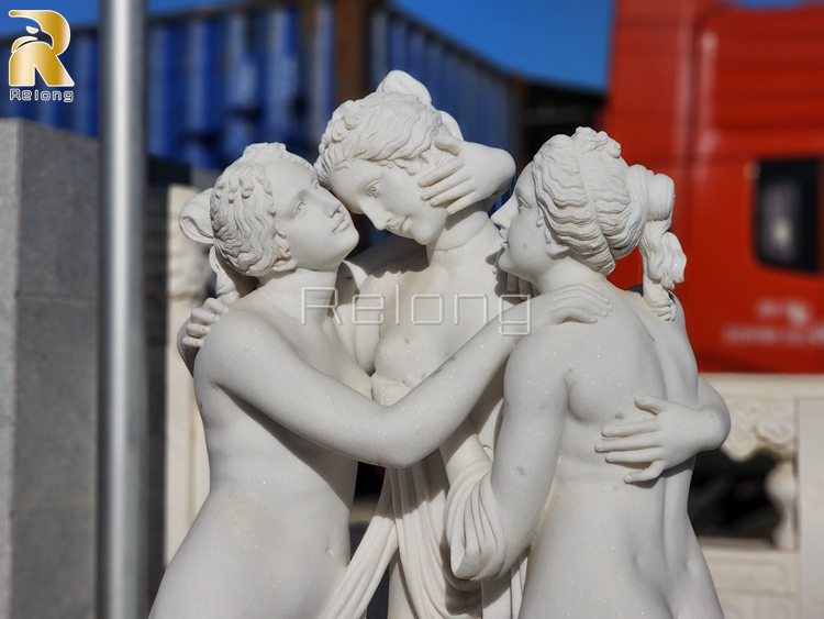 marble statue group of the three graces -2