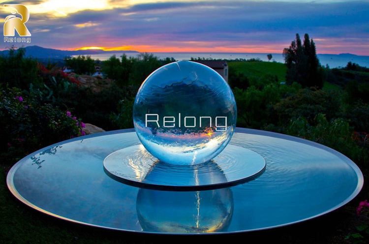 modern acrylic sphere water fountain
