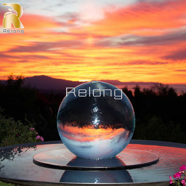 outdoor modern ball fountain