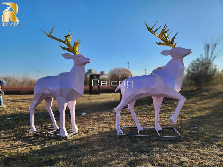 stainless steel animal sculpture.