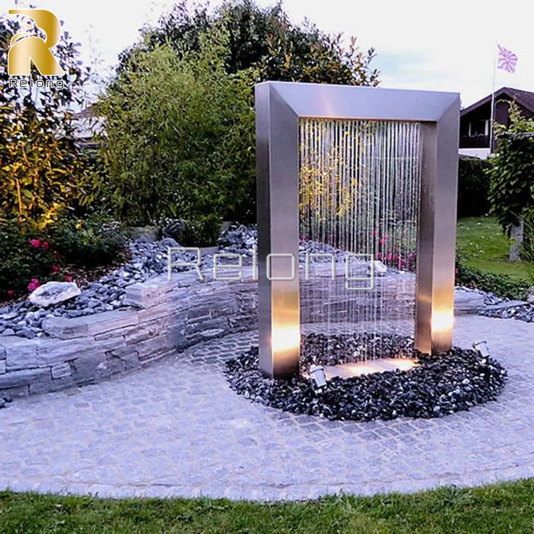 stainless steel garden fountain-1