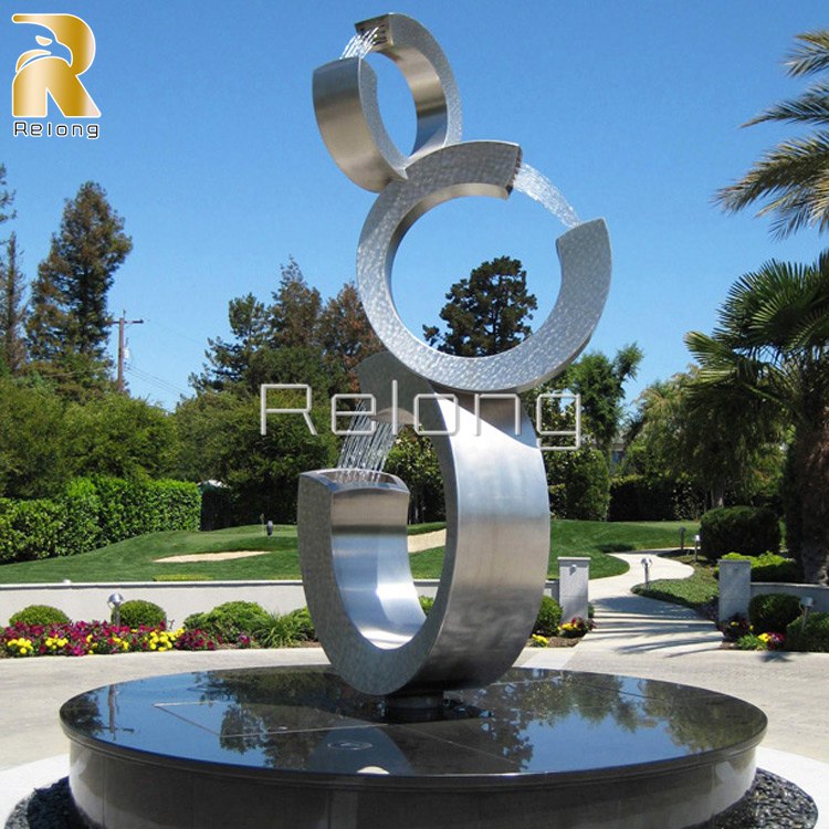 stainless steel garden fountain-2