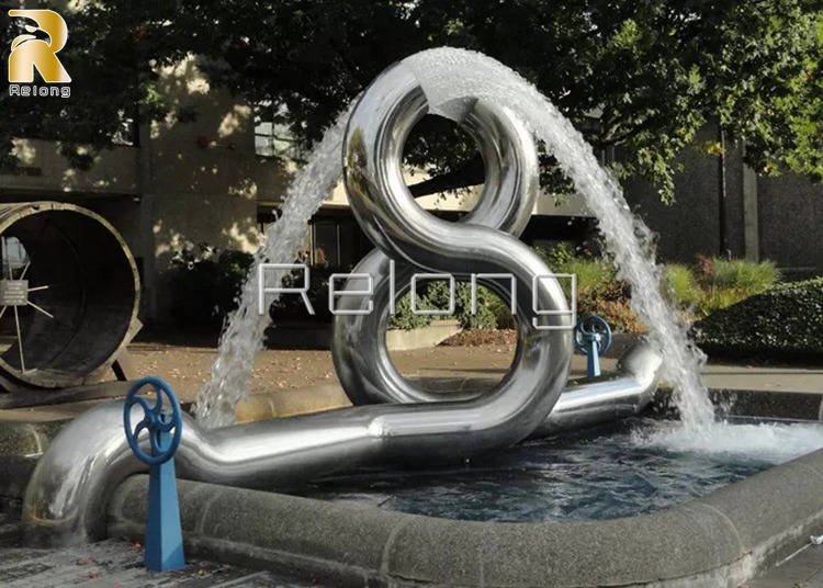 stainless steel garden fountain1