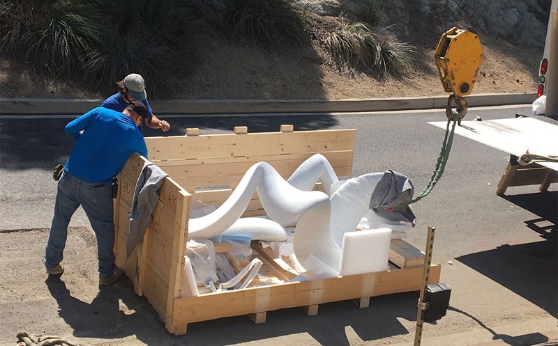 feedback marble abstract sculpture