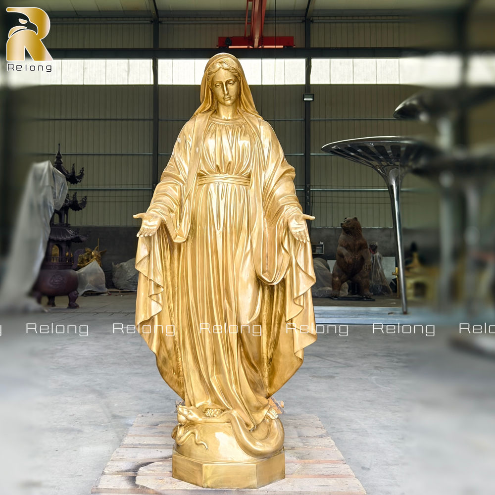 gold Virgin Mary statue