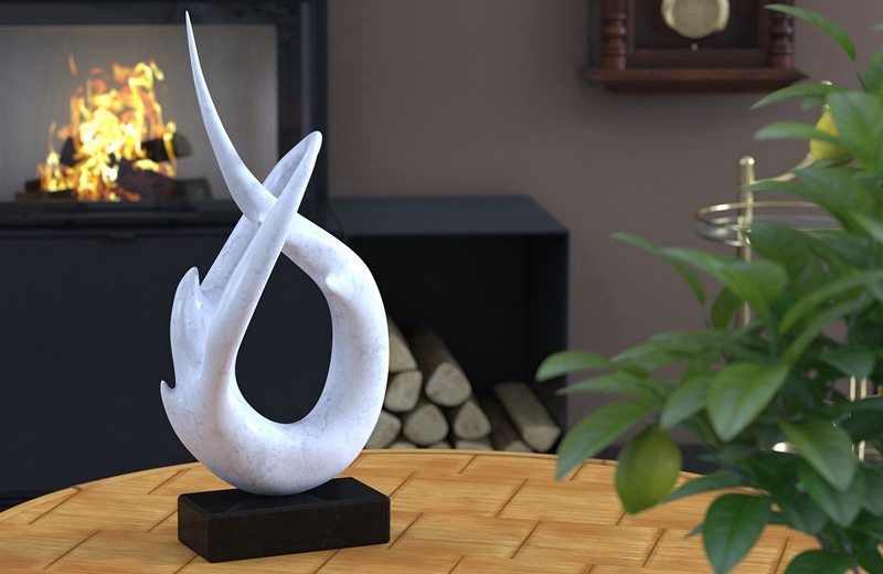marble abstract modern sculpture for indoor decoration