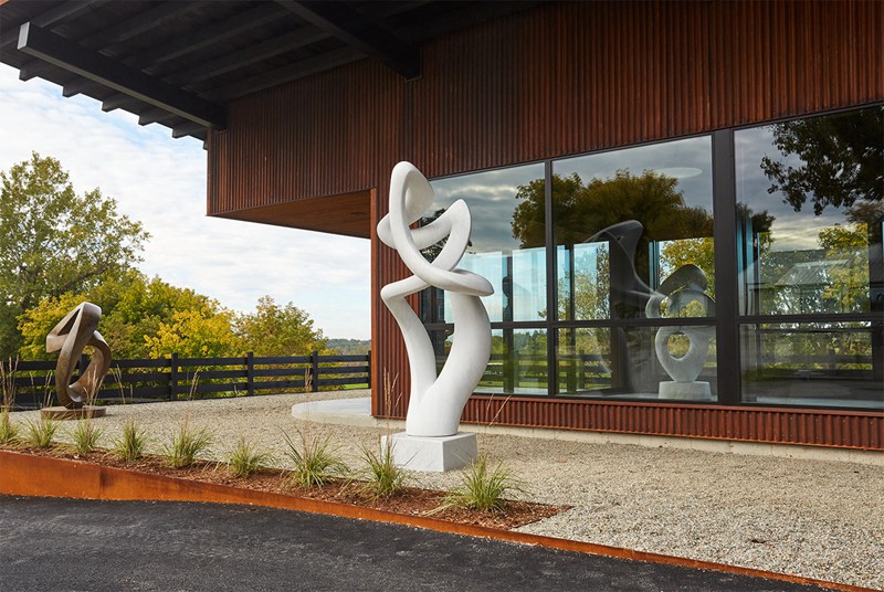 pure white marble art abstarct sculpture