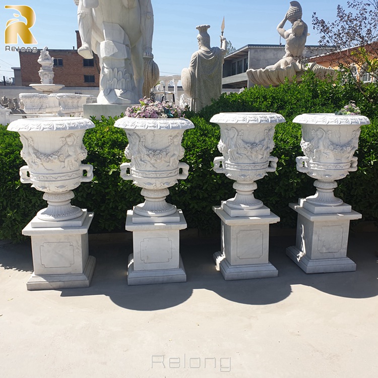 white marble planter-1