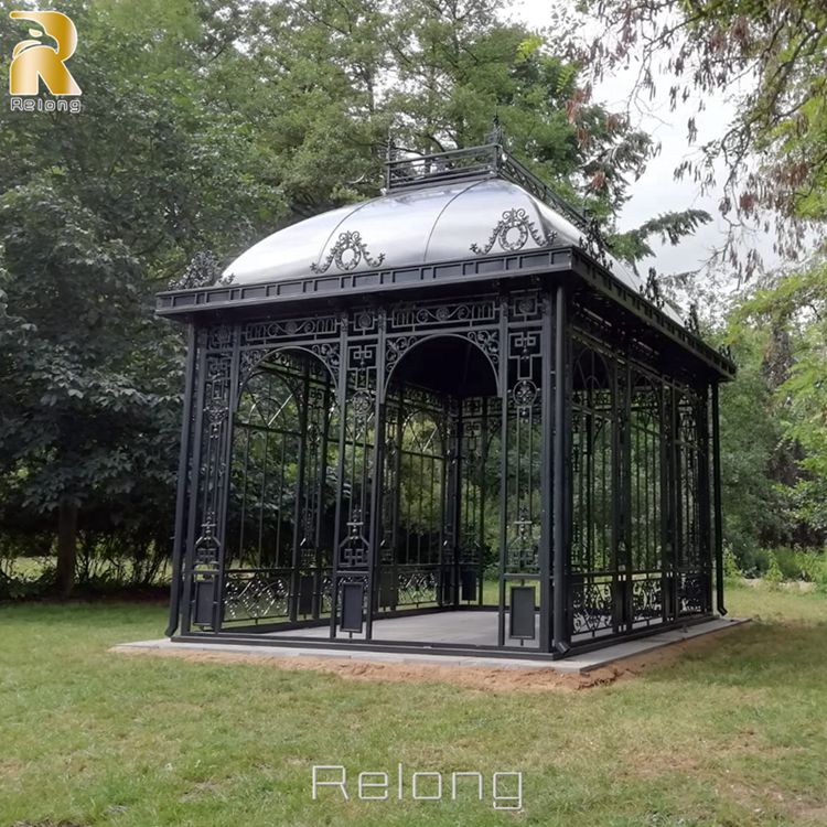 black wrought iron gazebo-3