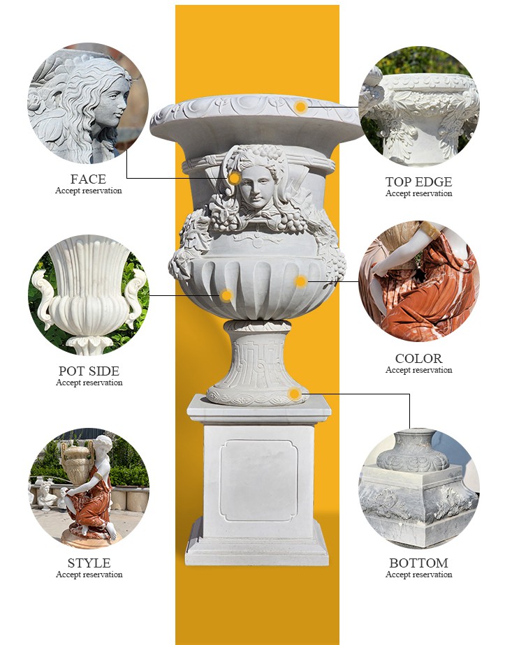 marble planter customization opyions