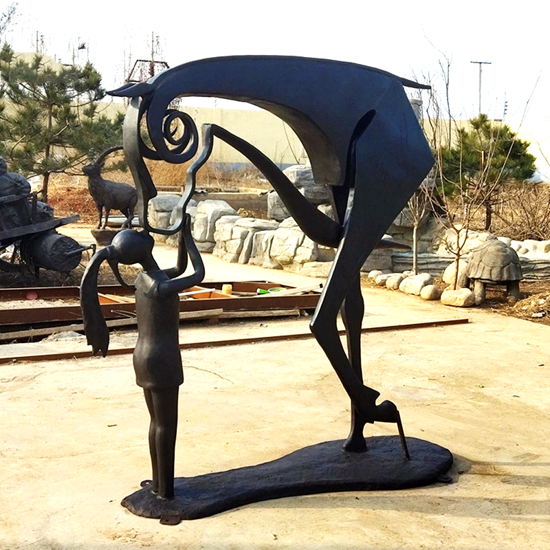 Bronze-Big-Horse-with-Girl-Statue