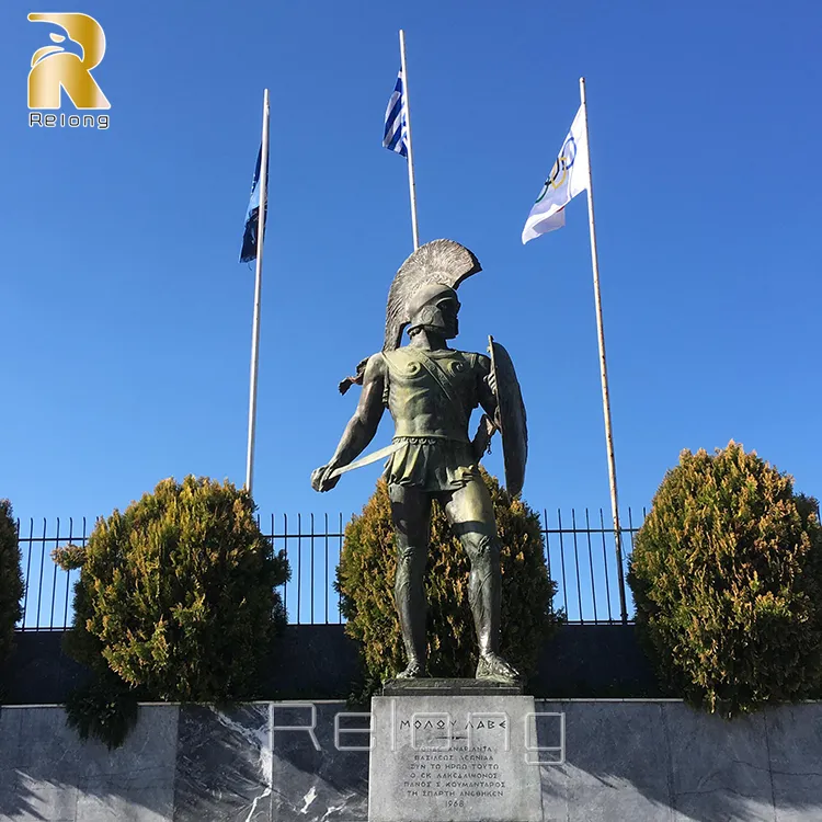 bronze casting life size Spartan statue