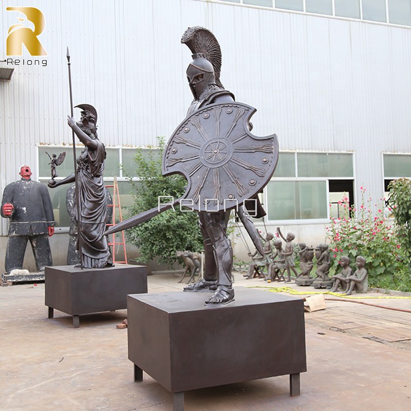 bronze spartan statue-3