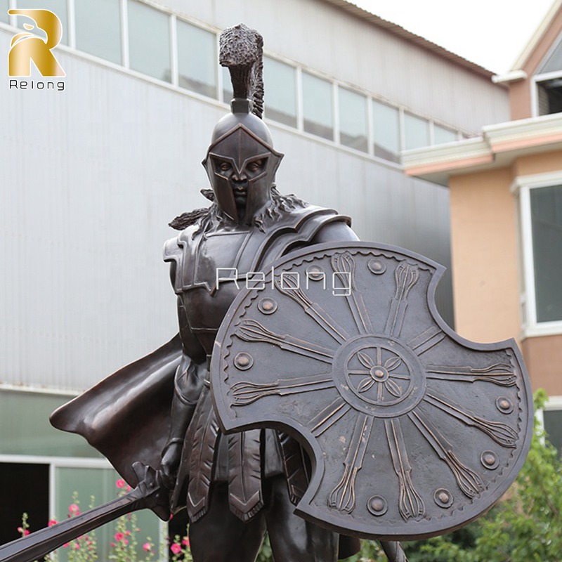 bronze spartan statue-4