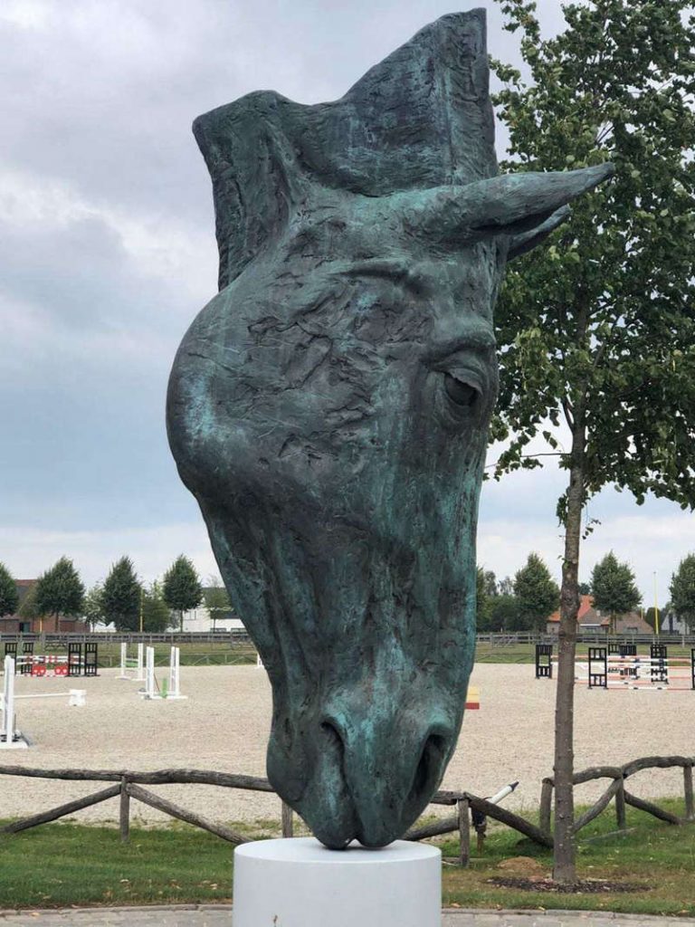 bronze still water horse head sculpture replica for sale (1)