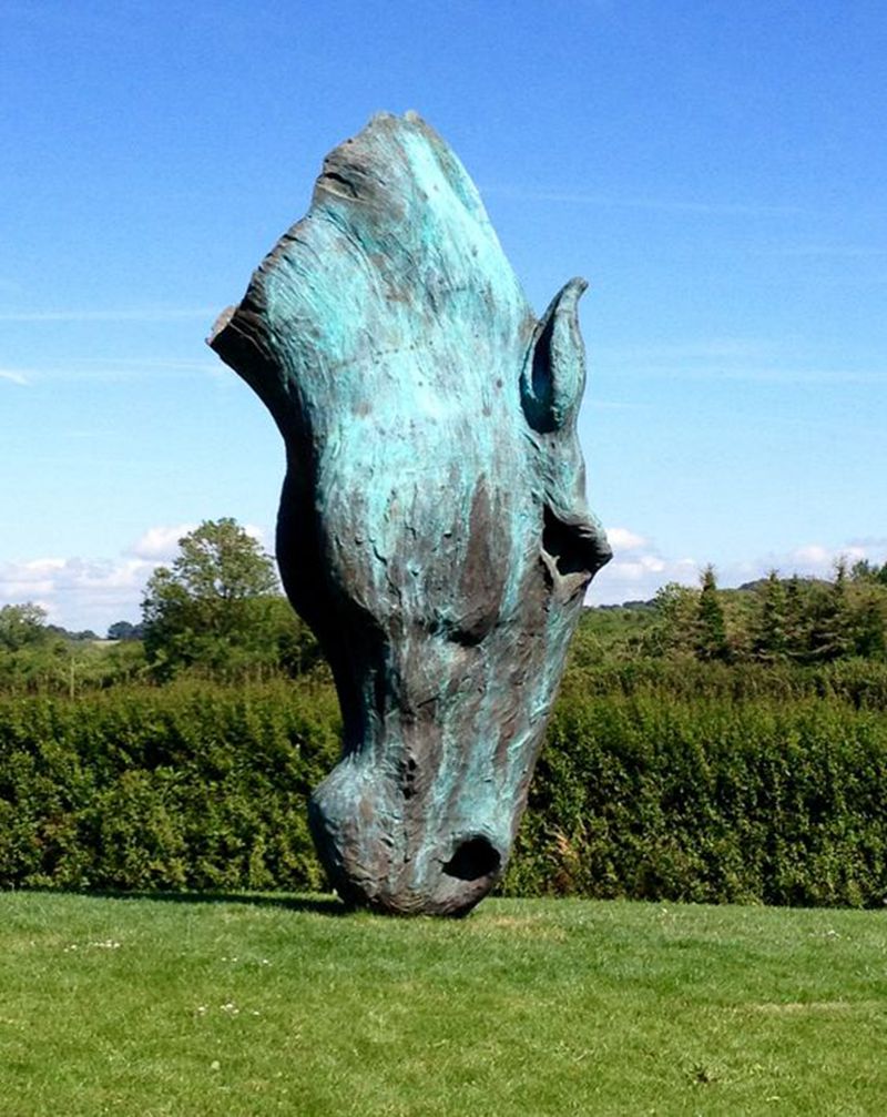 high quality bronze casting horse head sculpture