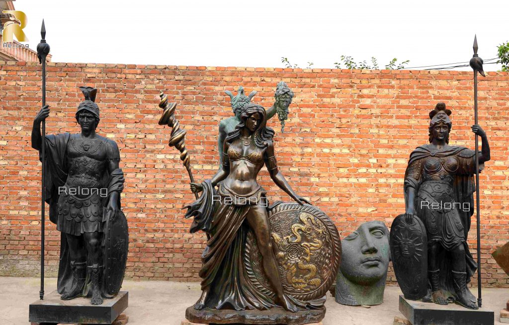 high quality bronze warrior statue